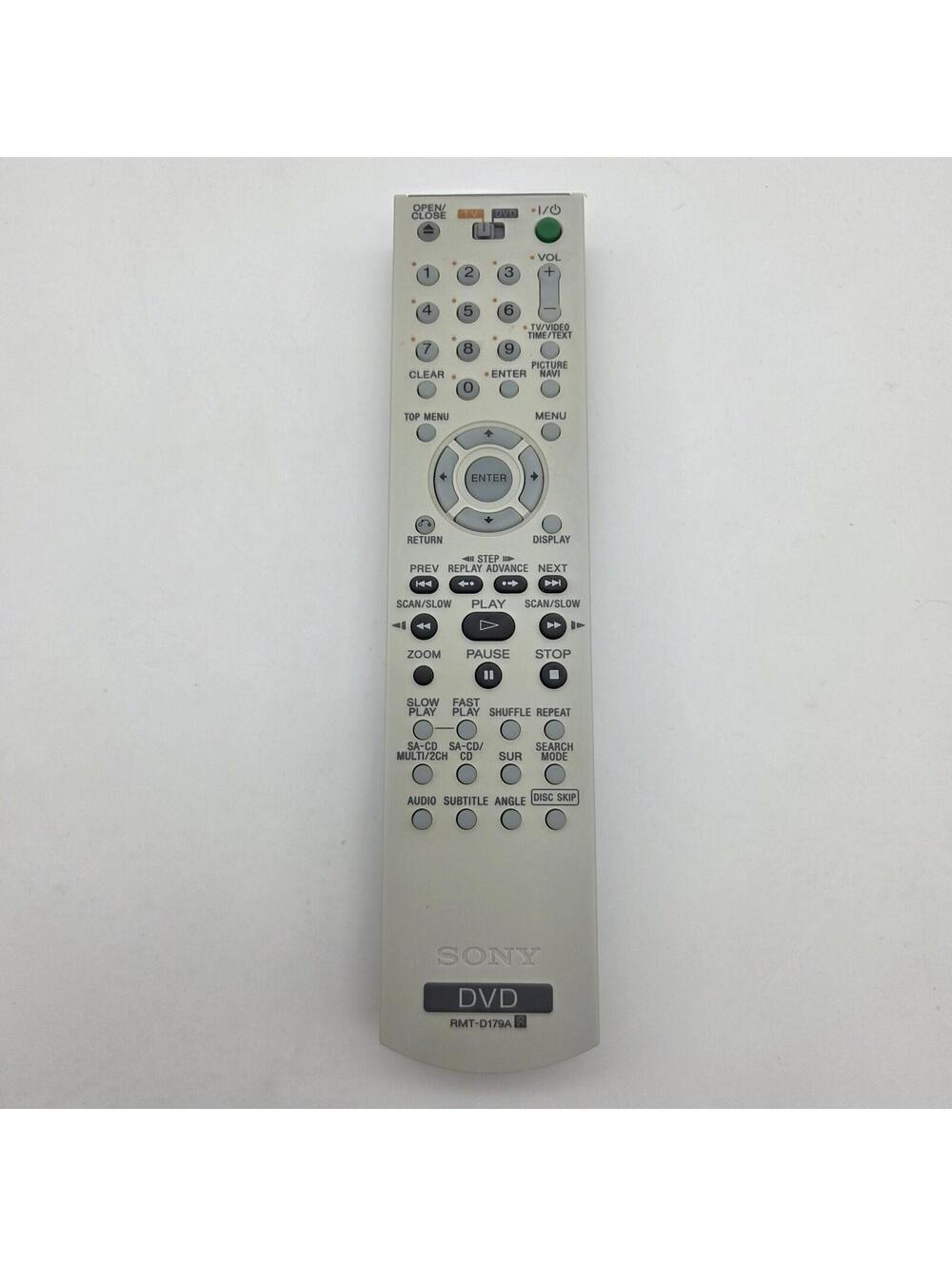 Sony RMT-D179A DVD SACD Player Remote Control DVP-NC80 DVP-NC80V NC80VB - Tested